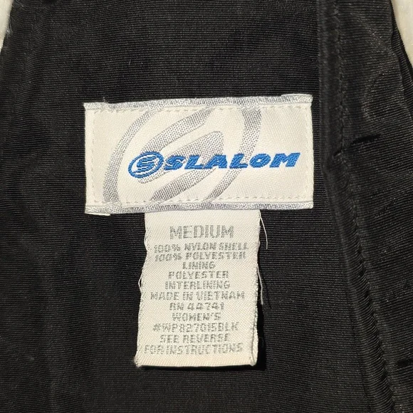 Slalom Black Snow Bib Overalls. Size M - Picture 2 of 3